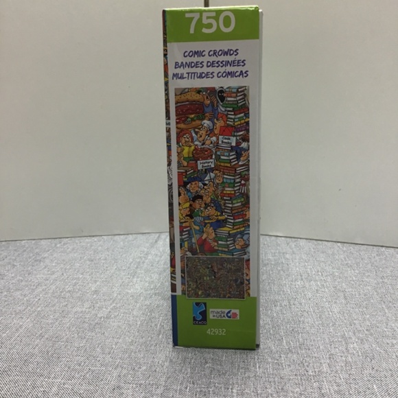 BRAND NEW ! CEACO puzzle 750 pces- COMIC CROWDS - Book Fair - Picture 2 of 4